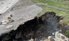 The damage at Ardross Beach on the Fife Coastal Path