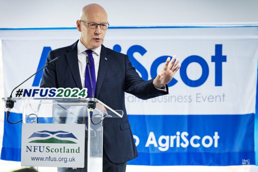 First Minister John Swinney at AgriScot. 