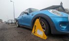 A clamped car in Dundee.