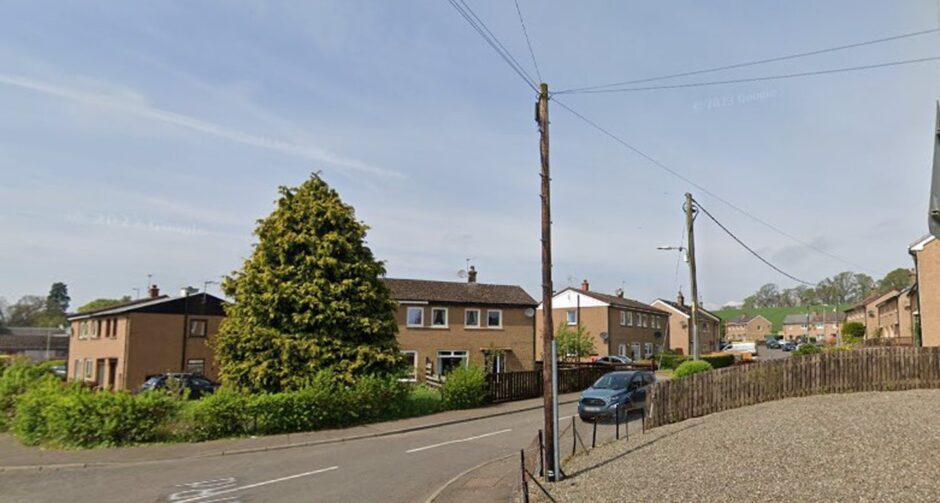 Gellyburn Road with terraced, two storey houses