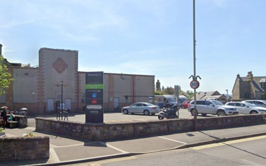 Car park outside Greens of Kinross shop