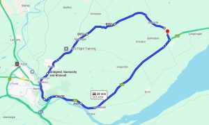 25-mile diversion through Perthshire roadworks.