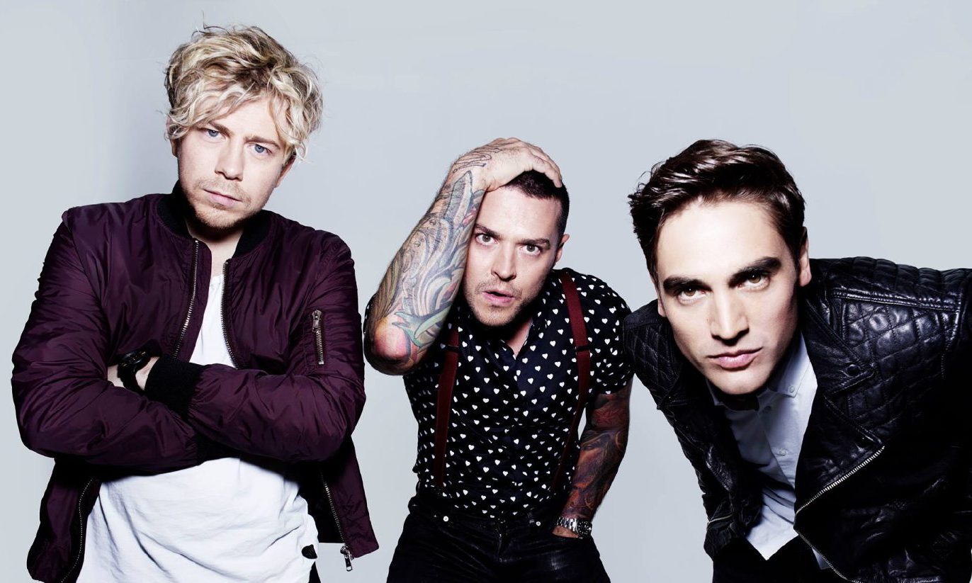 Busted stars James Bourne, Matt Willis and Charlie Simpson.