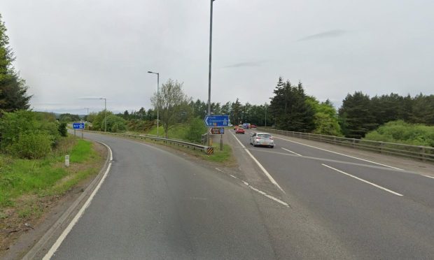 The crash happened on the M9 northbound slip road near Bannockburn Interchange. Image: Google Street View