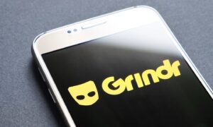 Grindr app on phone