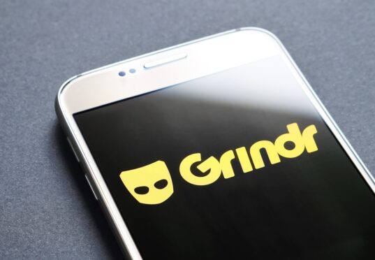 Grindr app on phone