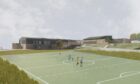 An artist's impression of a sports pitch at the new South Stirling Gateway school. Image: Ryder Architecture on behalf of Stirling Council