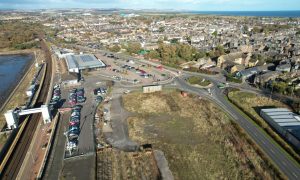 The former Montrose rail terminal land is beside the A92 inner relief road. Image: Knight Frank