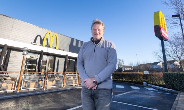 CR0051126

 McDonalds Restaurant, Monifieth

The new McDonalds restaurant in Monifieth that is due to open tomorrow. The previous restaurant had to be demolished after bng completely destroyed by fire in Nov 2023. ahead of tomorrow's opening. 
Also featured is  owner/franchisee - Nick McPartland
 
....Pic Paul Reid