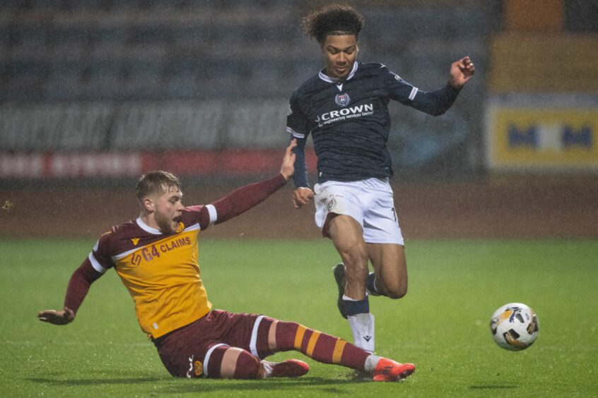 Seun Adewumi takes on Motherwell