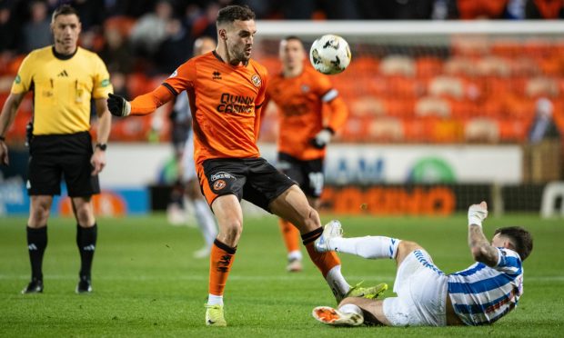 Danny Armstrong's tackle, pictured, was not referred to the monitor.