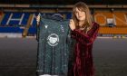 Fashion designer, Jade Robertson, with St Johnstone's new third kit.