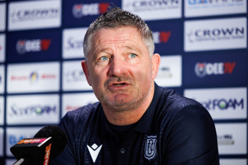 Dundee boss Tony Docherty spoke to the media today. Image: Ross Parker/SNS