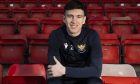 St Johnstone striker Makenzie Kirk sitting in the stand.