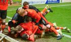 The delirious scenes following Dundee United's winner against Aberdeen