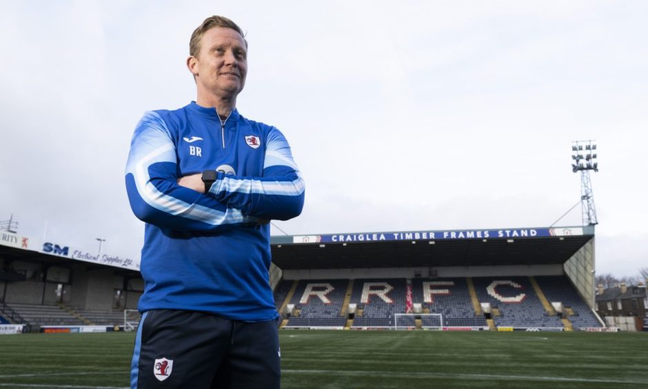 Barry Robson in Raith Rovers training kit at Stark's Park.
