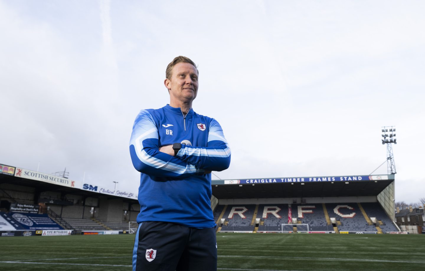 Barry Robson in Raith Rovers training kit at Stark's Park. 