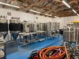 A blue brewery floor has now been fitted inside the Dunblane unit, and brewing equipment has arrived. Image: Sheep in Wolf's Clothing Brewery