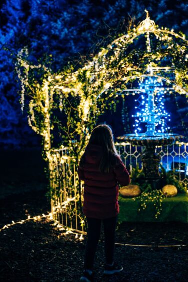 Child at Brechin Castle Centre Winter Light Nights.