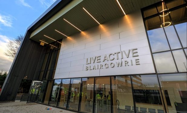 Outside of new Blairgowrie Leisure Centre.