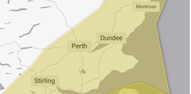 Yellow warning for rain