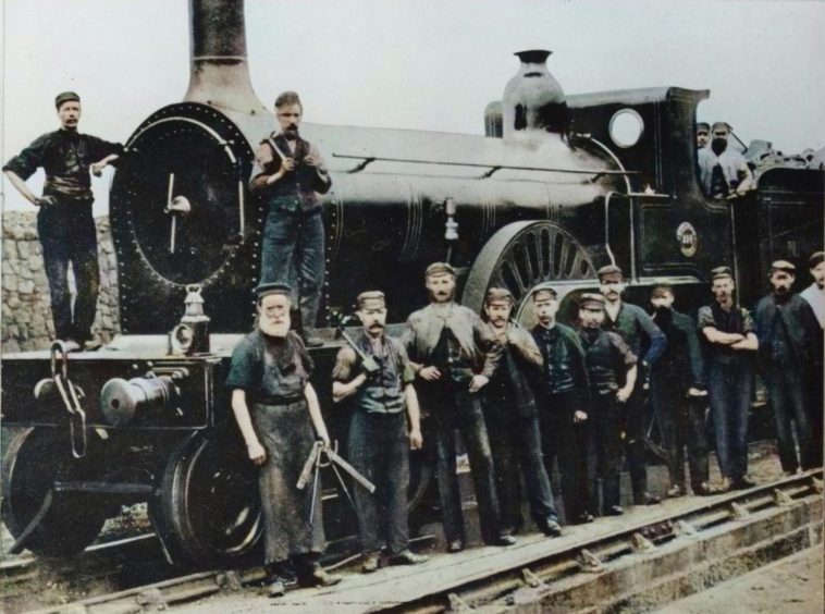 Engine 224 looking resplendent before the 1879 Tay Bridge Disaster.