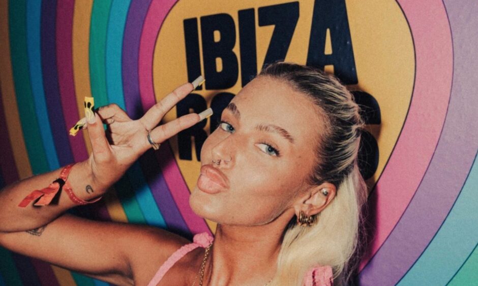 Sacha Taylor performed at Ibiza Rocks with Nathan Dawe and Joel Corry last year. Image: Supplied 