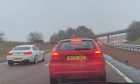 Traffic on the A9 near Dunblane after a crash. Image: Supplied