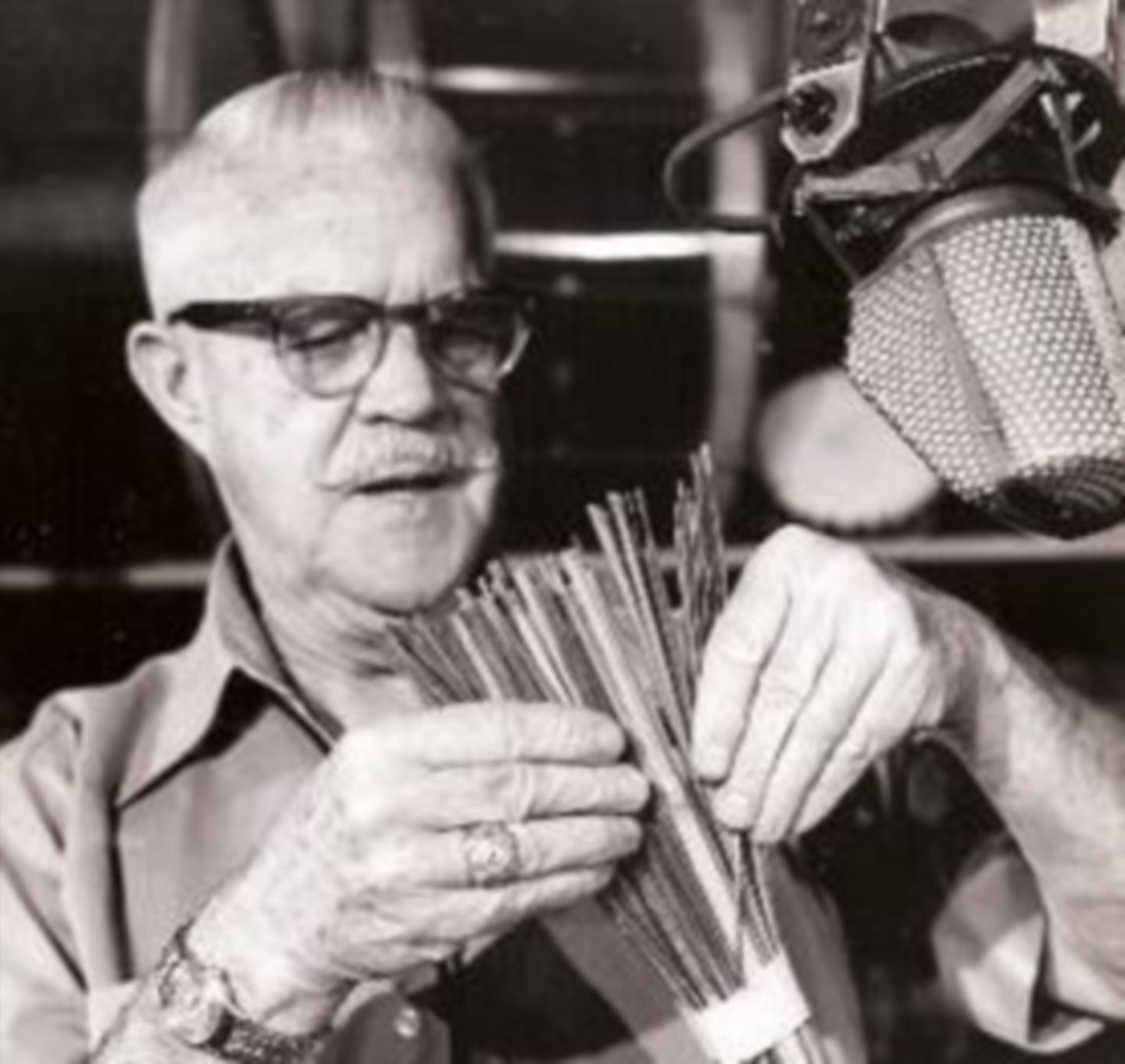 Jimmy Macdonald in front of the mic