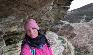 Gayle explores John Knox's Pulpit in Fife. Image: Gayle Ritchie.