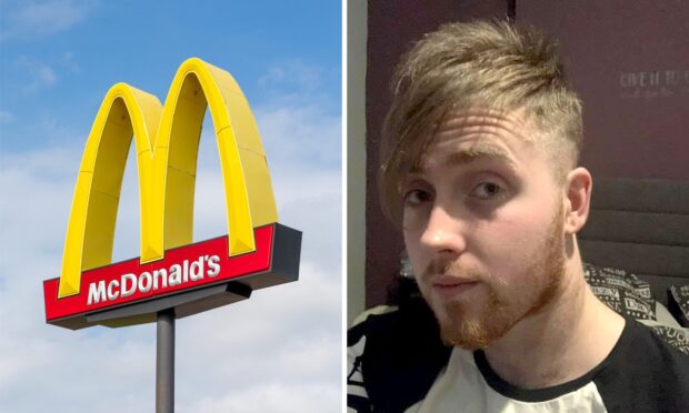 Josua McKeown and a McDonald's sign