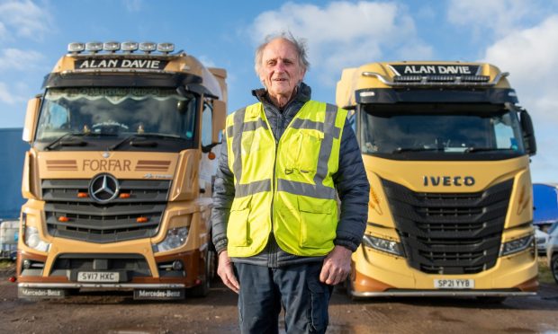 Alan with lorries