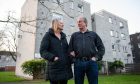 Hazel and Derek Boyle outside their Margaret Crescent flat. Image: Kim Cessford/DC Thomson