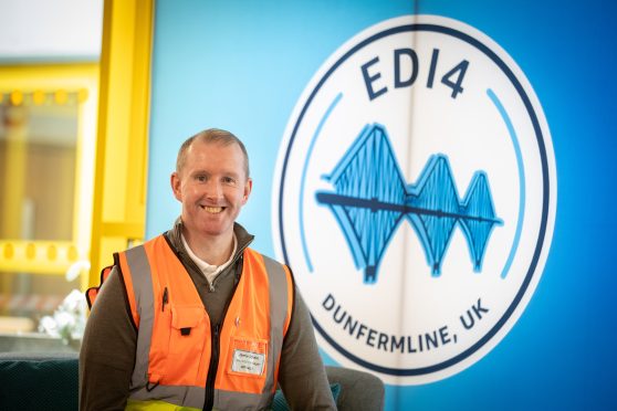 Jamie Strain, general manager at the Amazon Fulfilment Centre in Dunfermline gave The Courier a tour of the multinational's operation. Image: Kenny Smith/DC Thomson.