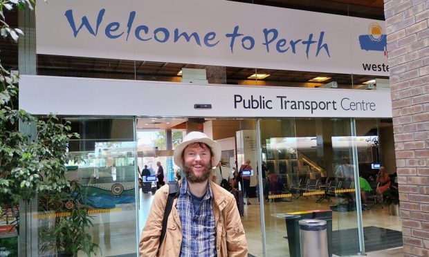 To go with story by Rebecca Baird. Perth 2 Perth journey Picture shows; Liam Cavanagh lands in Perth, Australia. . Australia. Supplied by Image: Supplied.  Date; 30/11/2024