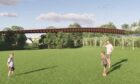 An artist impression of the new footbridge. Image: Dundee City Council.
