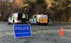 Police using a drone to search Clatto Country Park on Tuesday. Image: James Simpson/DC Thomson