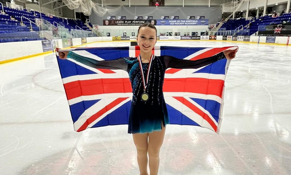 Mia Craig earned a medal in the Advanced Novice Girls category. Image: Ice Dundee