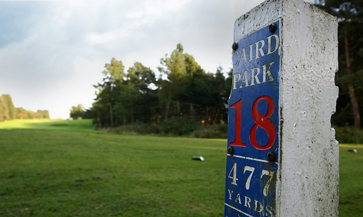 The 18th tee at Caird Park. Image: DC Thomson