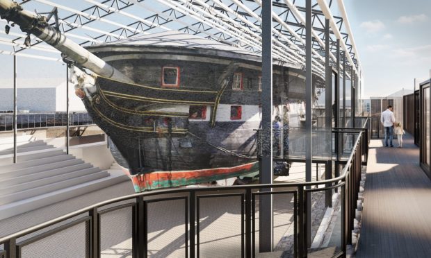 Project Safe Haven HMS Unicorn visitor centre plans. Image: LDN Architects