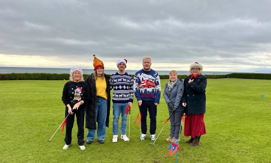 Levenmouth Local Tourism Association members at Leven putting green