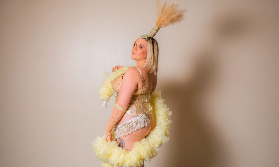 Dundee-based burlesque artist Tequila Diamond.