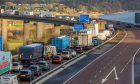 Queues on the Friarton Bridge. Image: Steve MacDougall/DC Thomson