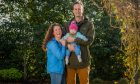 Ed Foster, wife Lisa Foster and their baby daughter Olivia at The Rhynd. Image: Steve MacDougall/DC Thomson