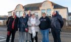 Councillor John O'Brien, Sharon Shaw, Eugene Clarke, Kisty Falconer, Kirsty Meneice and Councillor Ken Caldwell outside Hyndhead School. Image: Steve Brown/DC Thomson