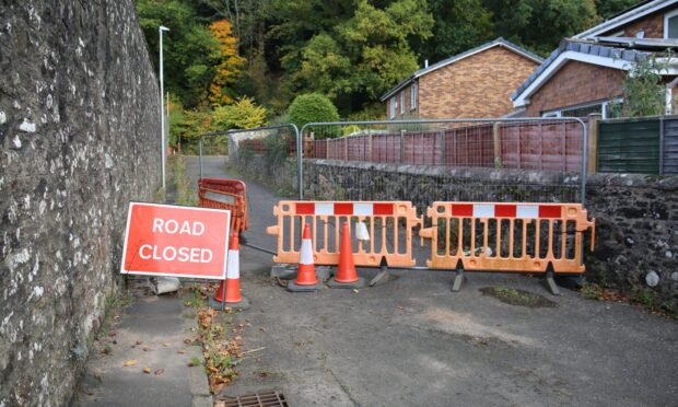 Sunnylaw Road spans around half a mile in total, and is currently completely closed off. Image: Alex Watson/DC Thomson