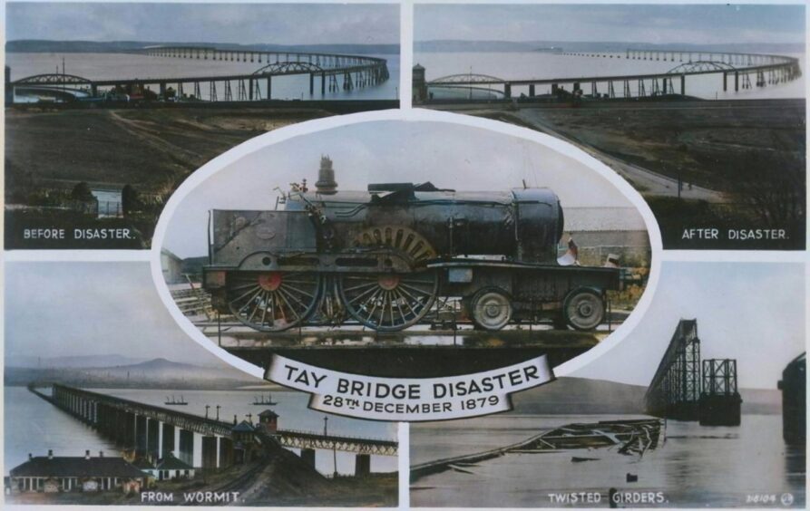 A postcard from Valentine's issued after the Tay Bridge Disaster.