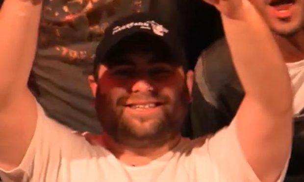 New Dunfermline Athletic FC owner James Bord celebrating a seven-figure win during his time as a professional poker player.