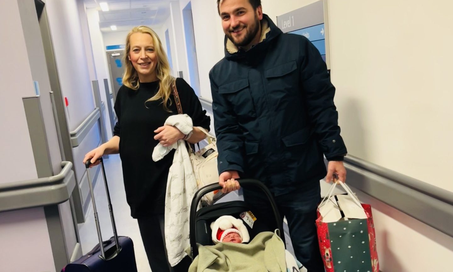 Kerry and Neil with their baby son. Image: NHS Fife