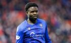 Benji Kimpioka during an Aberdeen v St Johnstone game.